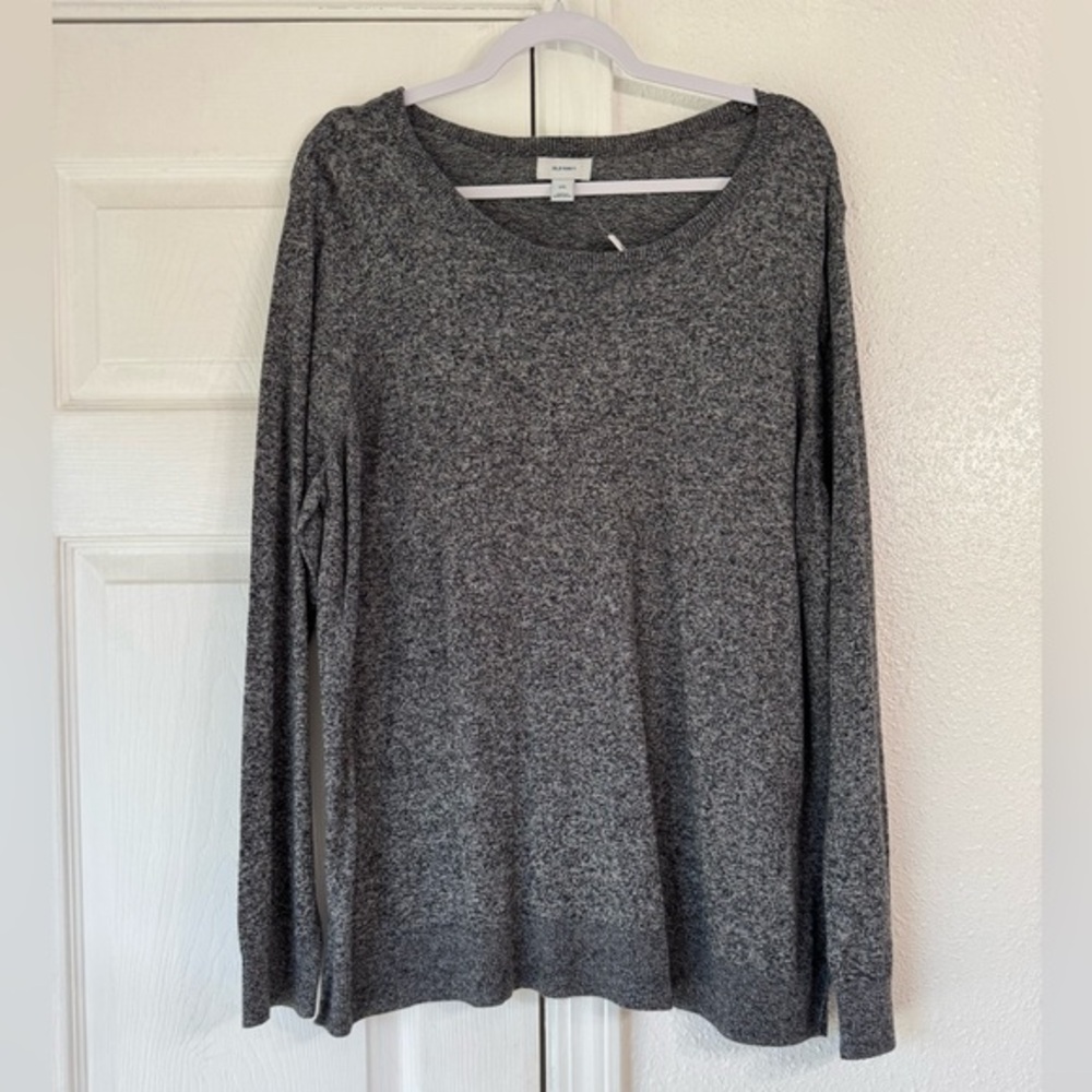 Old Navy XXL black marble/Gray Long Sleeve Top